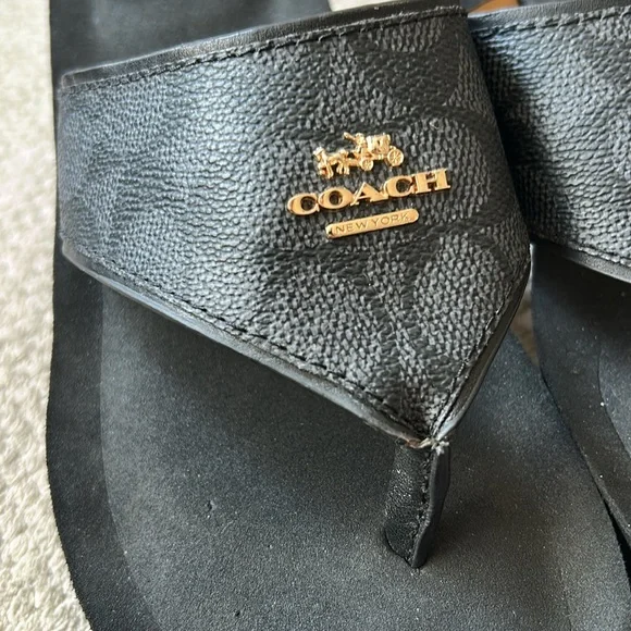 ▪️Coach Monogram Wedge Sandals - Picture 8 of 9